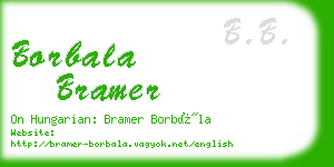 borbala bramer business card